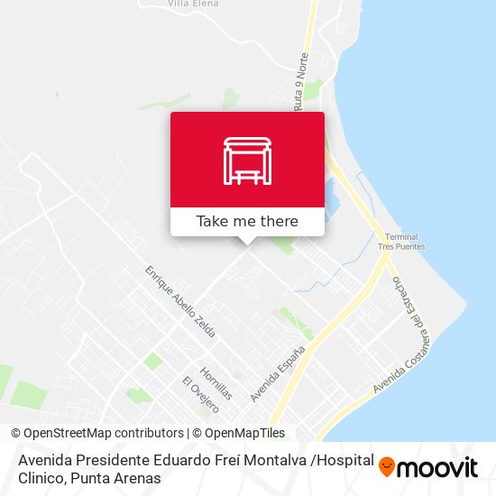 Mapa de Avenida Presidente Eduardo Freí Montalva /Hospital Clinico