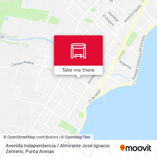 Avenida Independencia / Almirante José Ignacio Zenteno map
