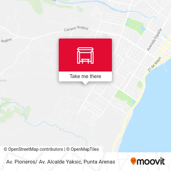 Mapa de Av. Pioneros/ Av. Alcalde Yaksic