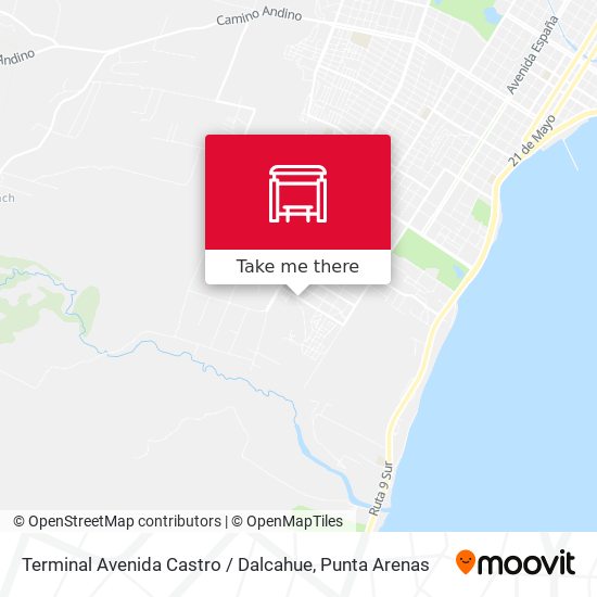 Mapa de Terminal  Avenida Castro / Dalcahue