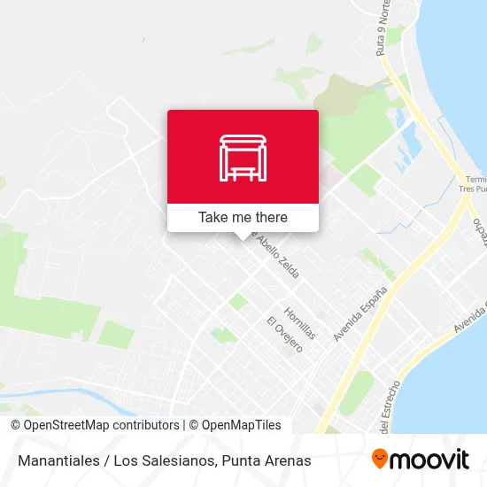 Manantiales / Los Salesianos map
