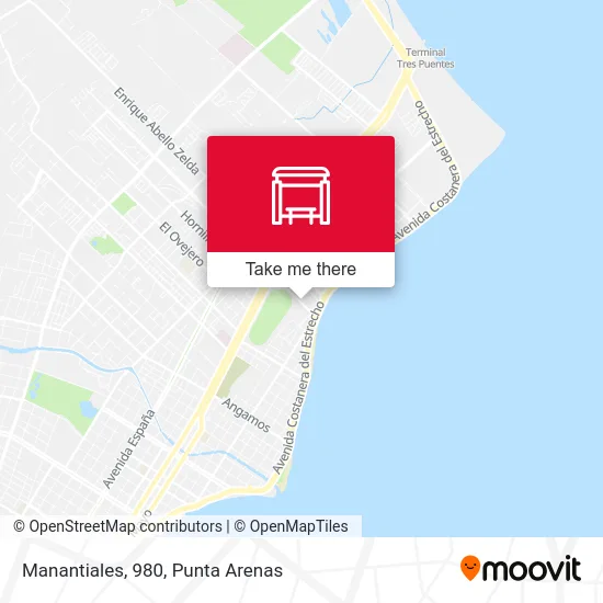 Manantiales, 980 map