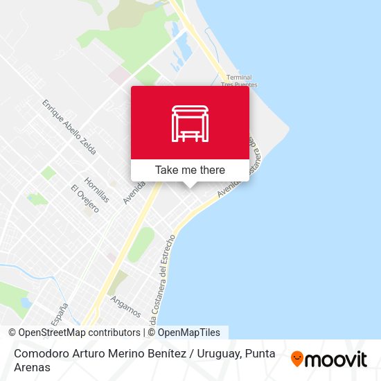 Comodoro Arturo Merino Benítez / Uruguay map