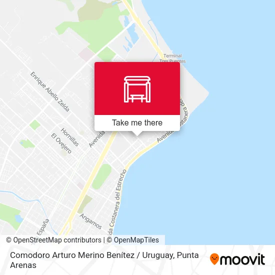 Mapa de Comodoro Arturo Merino Benítez / Uruguay