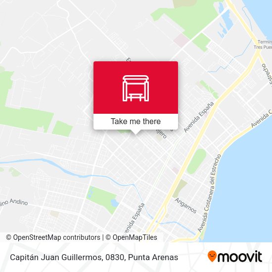 Capitán Juan Guillermos, 0830 map