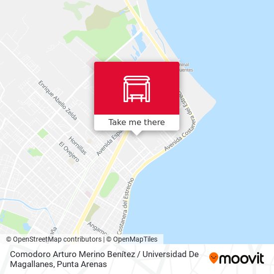 Mapa de Comodoro Arturo Merino Benítez / Universidad De Magallanes