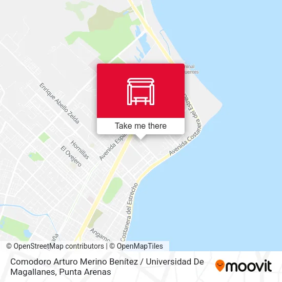 Mapa de Comodoro Arturo Merino Benítez / Universidad De Magallanes