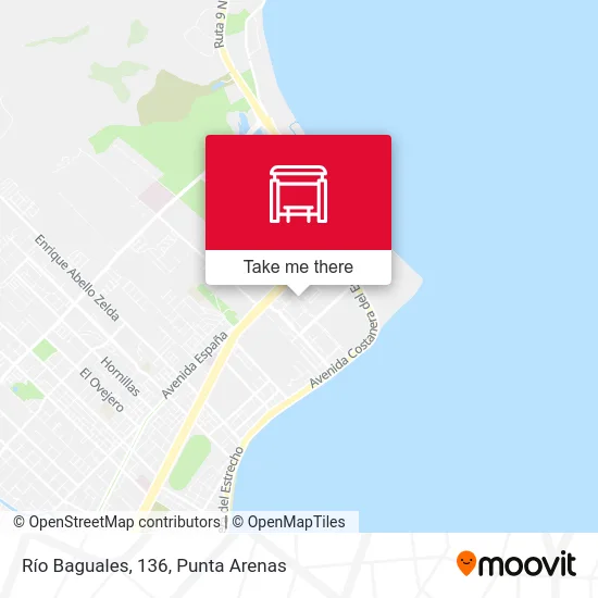 Río Baguales, 136 map