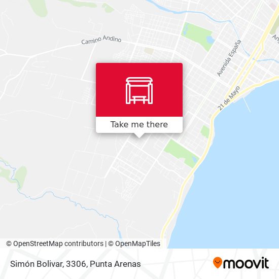 Simón Bolivar, 3306 map