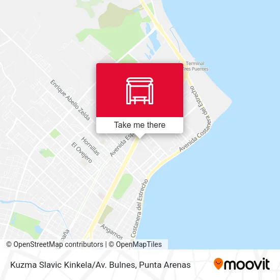 Mapa de Kuzma Slavic Kinkela / Av. Bulnes