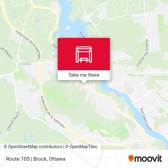 Route 105 | Brock map
