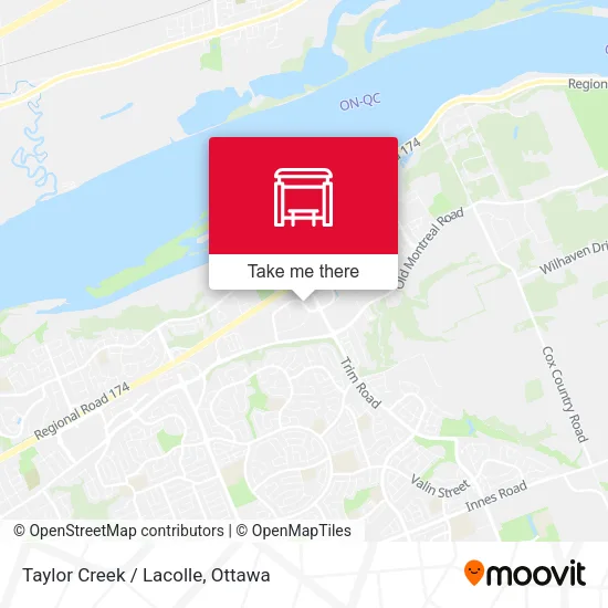 Taylor Creek / Lacolle map