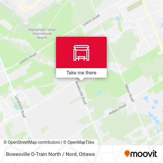 Bowesville O-Train North / Nord map