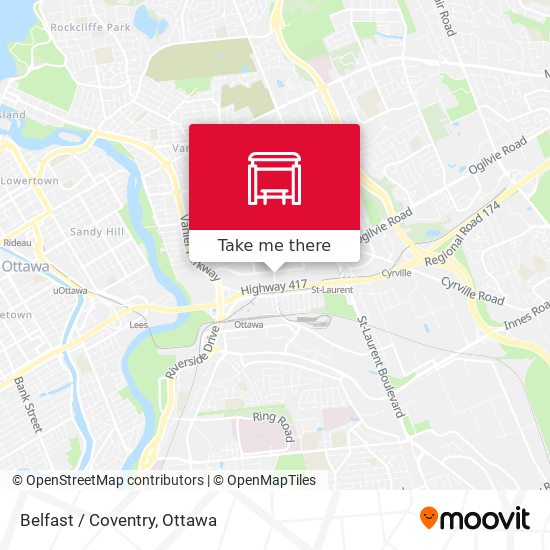Belfast / Coventry map