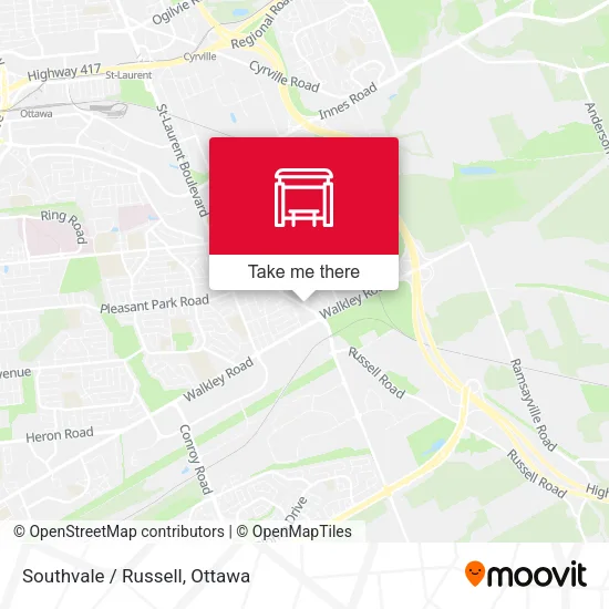 Southvale / Russell map