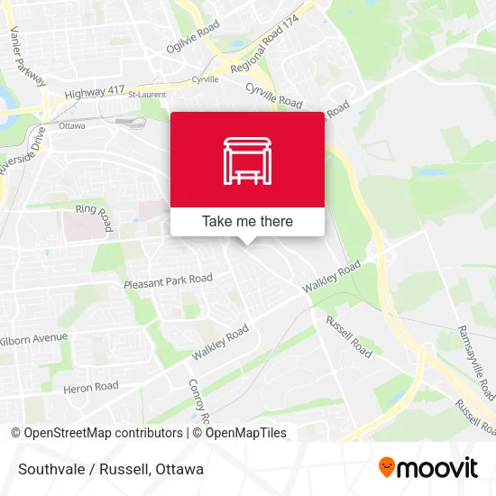 Southvale / Russell map