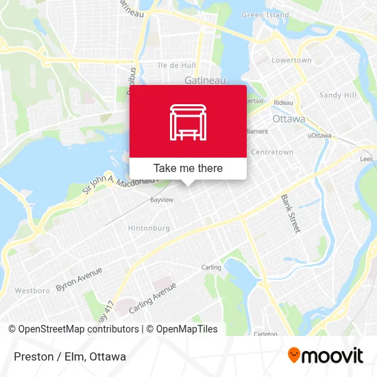 Preston / Elm map