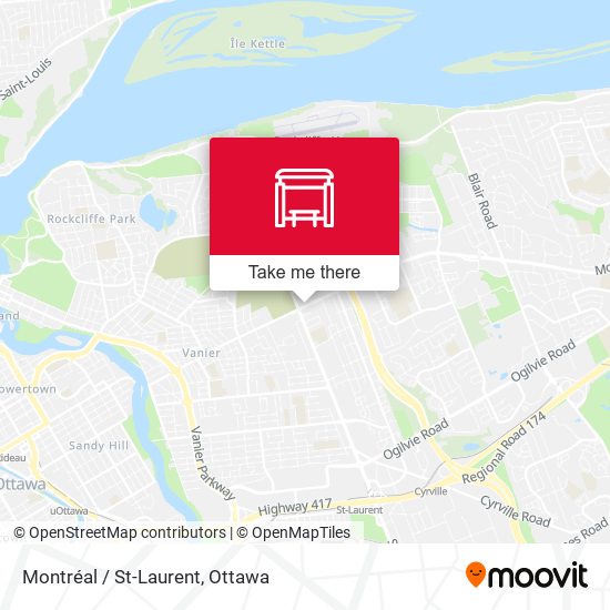 Montréal / St-Laurent map