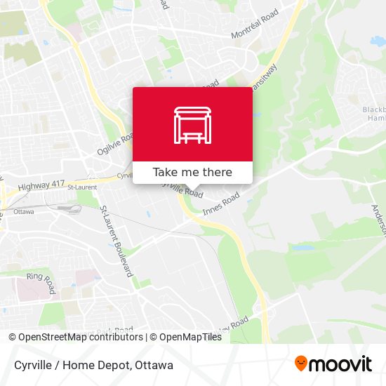 Cyrville / Home Depot map