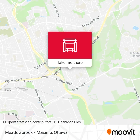 Meadowbrook / Maxime map