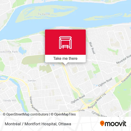 Montréal / Montfort Hospital map