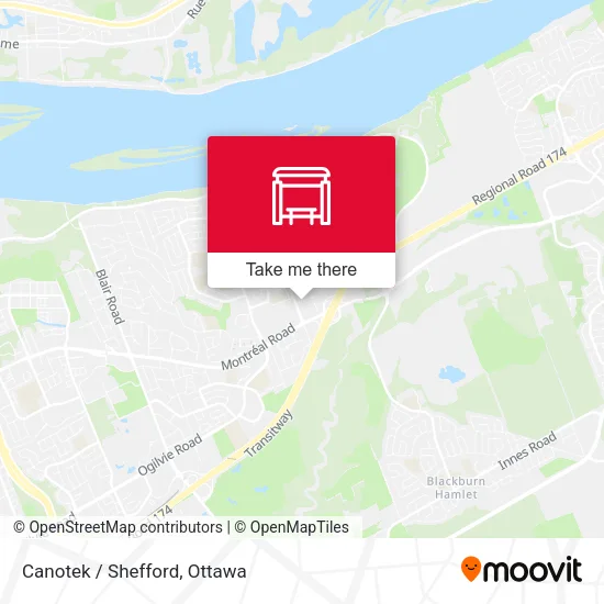 Canotek / Shefford map