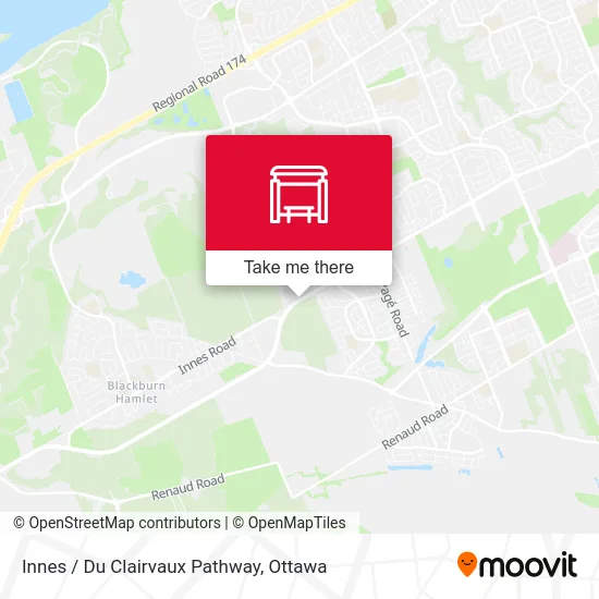 Innes / Du Clairvaux Pathway map