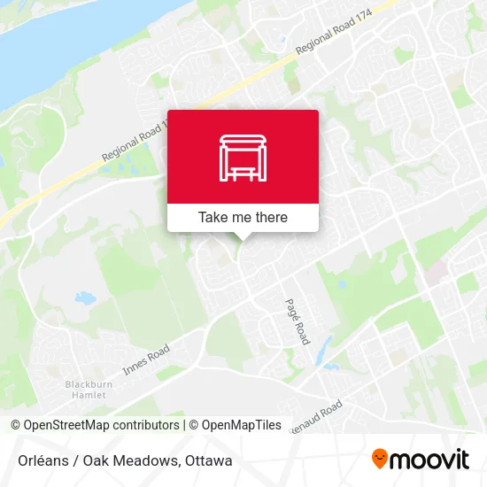 Orléans / Oak Meadows map