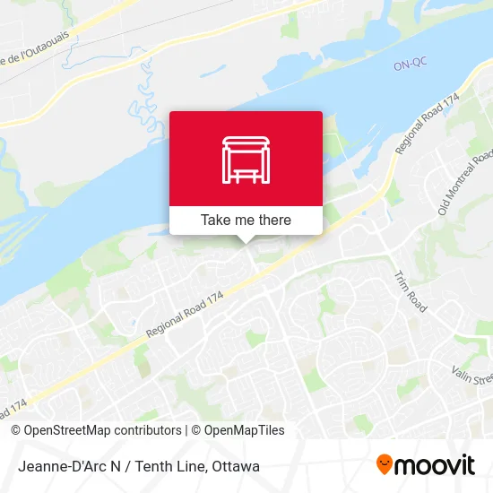 Jeanne-D'Arc N / Tenth Line map