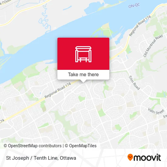 St Joseph / Tenth Line map