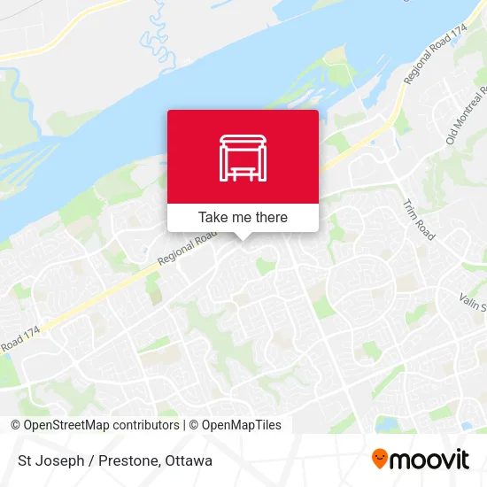 St Joseph / Prestone map