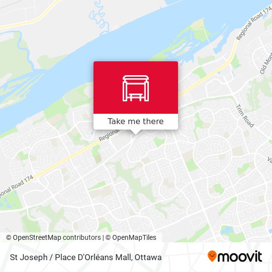 St Joseph / Place D'Orléans Mall map