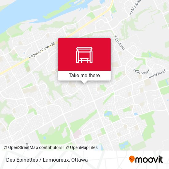 Des Épinettes / Lamoureux map