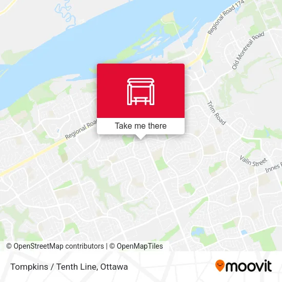 Tompkins / Tenth Line map