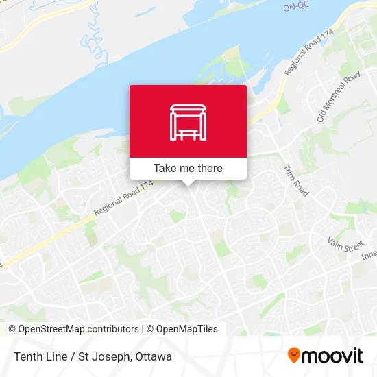 Tenth Line / St Joseph map