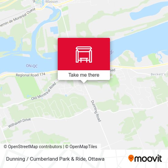 Dunning / Cumberland Park & Ride map
