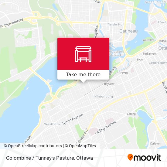 Colombine / Tunney's Pasture map