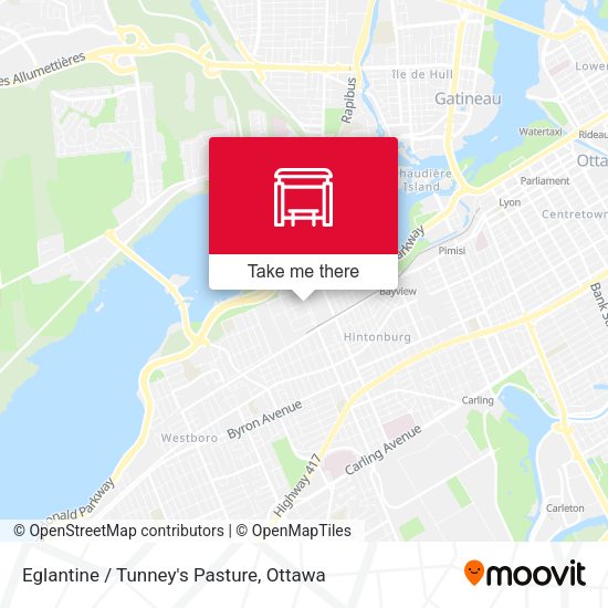 Eglantine / Tunney's Pasture map