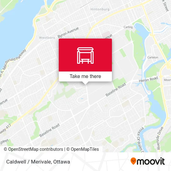 Caldwell / Merivale map