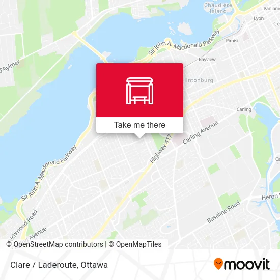 Clare / Laderoute map