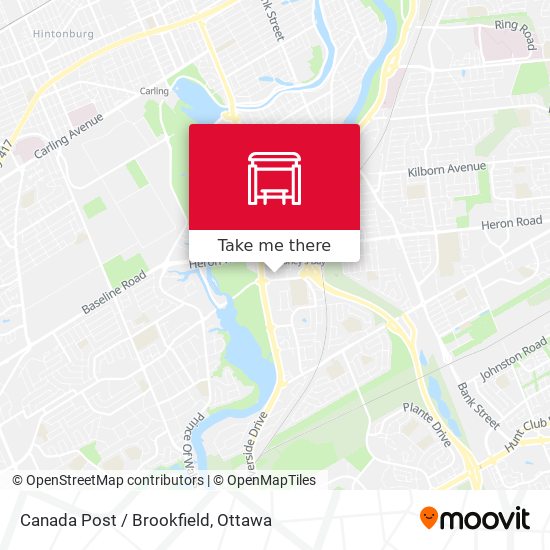 Canada Post / Brookfield map