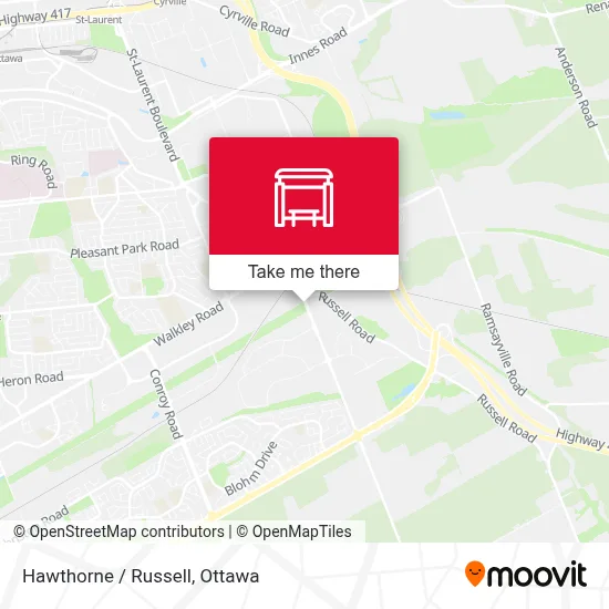 Hawthorne / Russell map