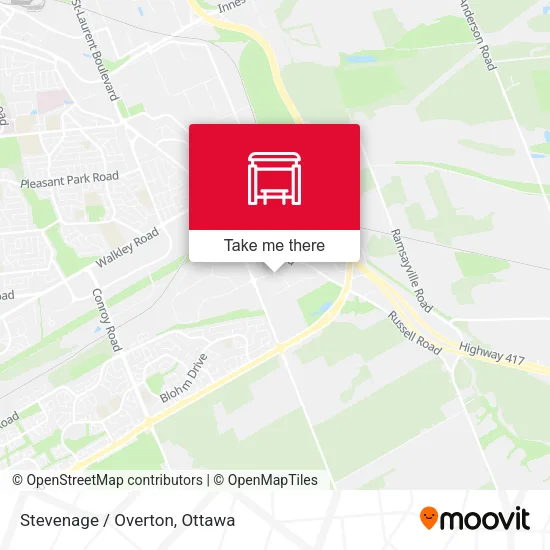 Stevenage / Overton map