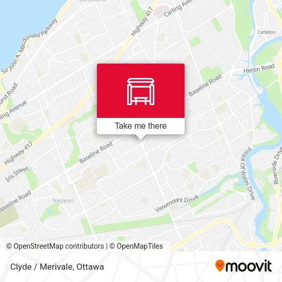 Clyde / Merivale map