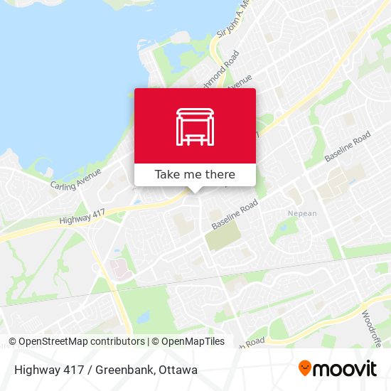 Highway 417 / Greenbank map