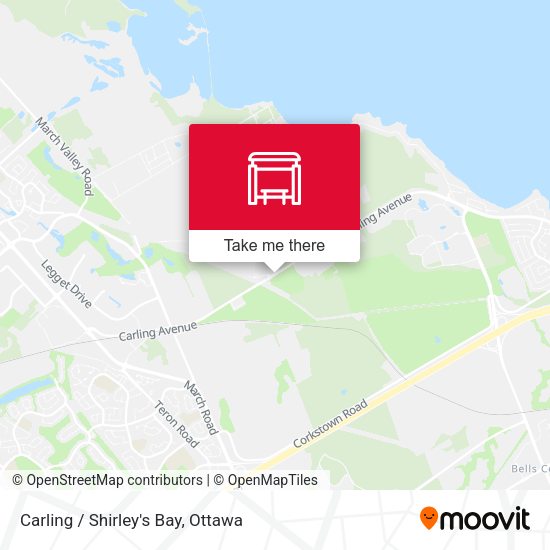 Carling / Shirley's Bay map