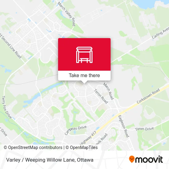 Varley / Weeping Willow Lane map