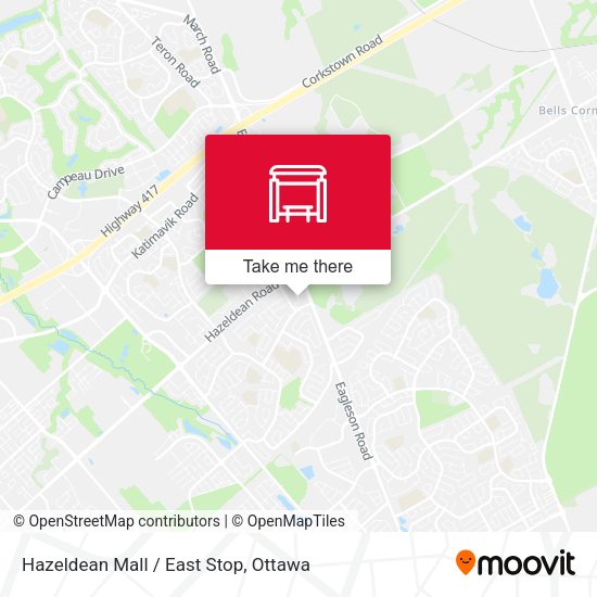 Hazeldean Mall / East Stop plan