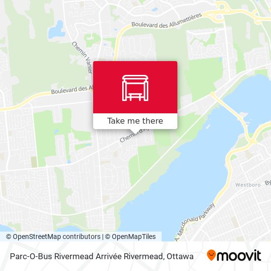 Parc-O-Bus Rivermead Arrivée Rivermead plan