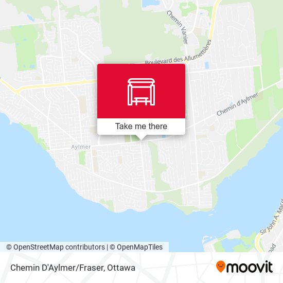 Chemin D'Aylmer/Fraser map